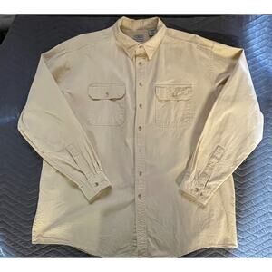 LL Bean Men's Canvas Long Sleeve Button Down - Size XXL Tall